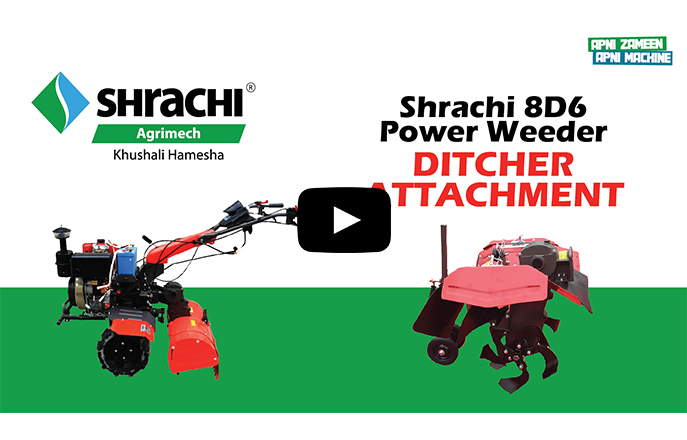 8D6 Diesel Power Weeder with Back Rotary & Ditcher video